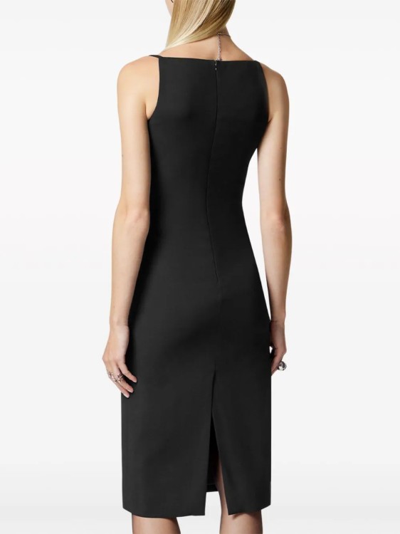 Shop Versace Black Corset Midi Dress