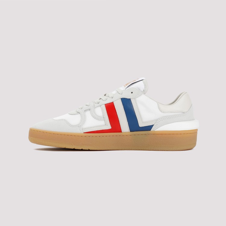 Shop Lanvin Clay Sneakers With Mesh Upper In White