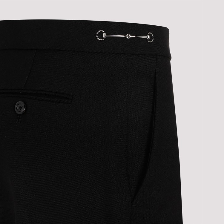 Gucci Chic Black Viscose Blend Pants For Women In Black
