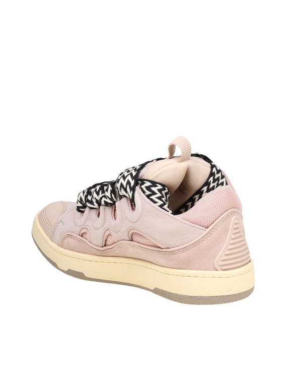 Shop Lanvin Skate Sneakers In Pink Leather In Neutrals