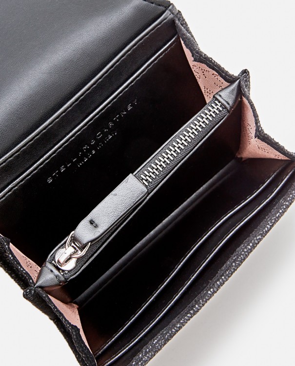 Shop Stella Mccartney Wallet With Chain Straps In Black