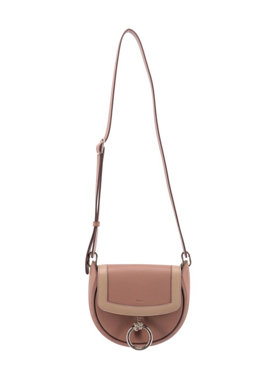 Shop Chloé Metal Ring Leather Shoulder Bag In Pink