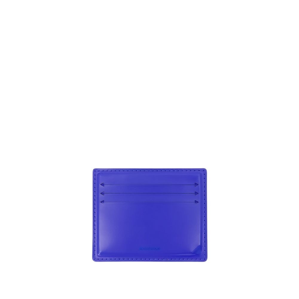 Ader Error Card Holder - Leather - Blue In Blue