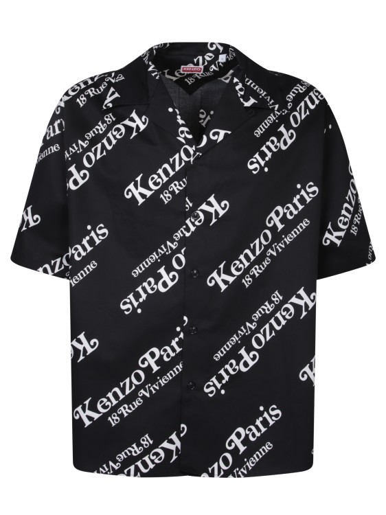 Shop Kenzo Cotton Shirt In Black