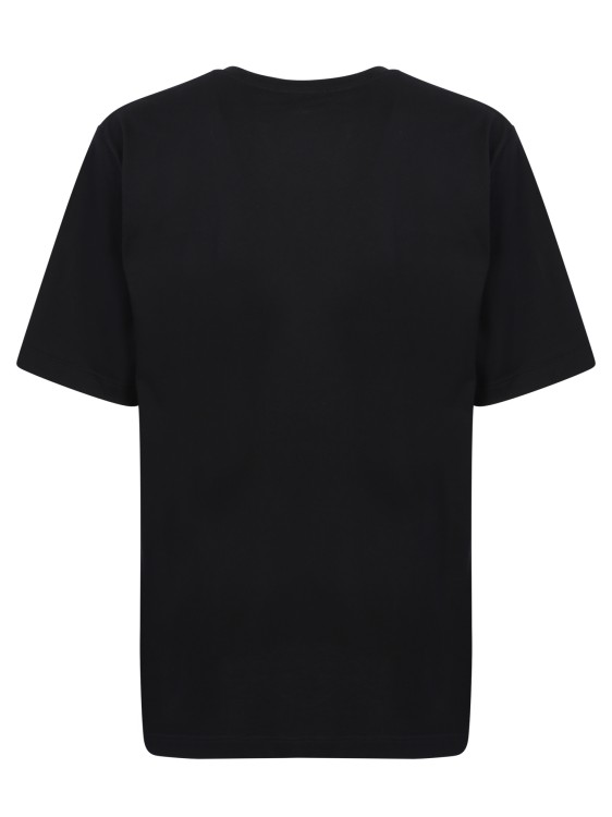 Shop Giuseppe Zanotti Pure Black Cotton Crew-neck T-shirt In Neutrals