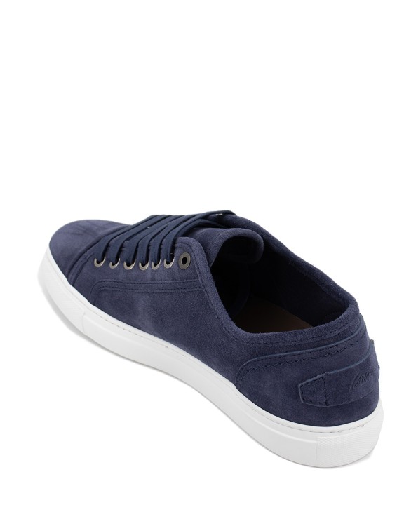 Shop Brioni Sustainable Suede Sneakers In Blue