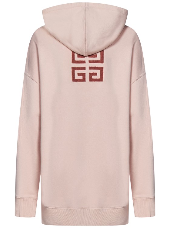 Shop Givenchy Oversized Brushed Cotton Hoodie In Pink