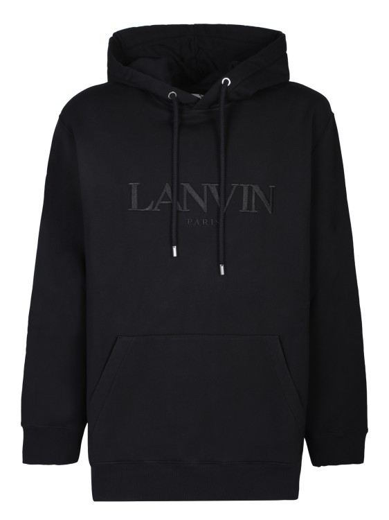 Shop Lanvin Cotton Hoodie In Black