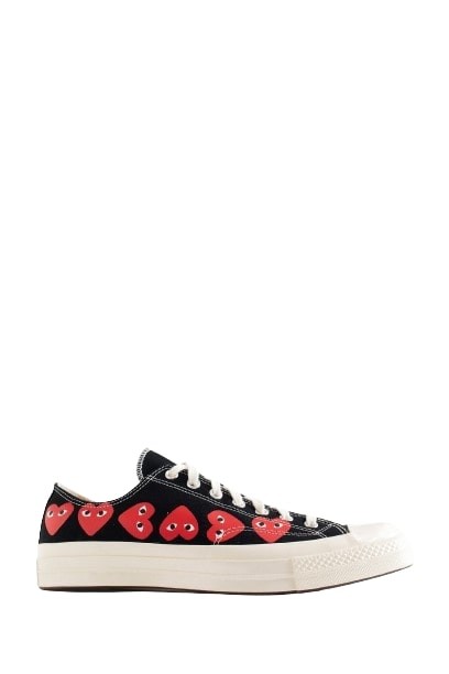 Comme Des Garçons Collaboration Multi Heart Chuck 70 Low Sneakers In Black
