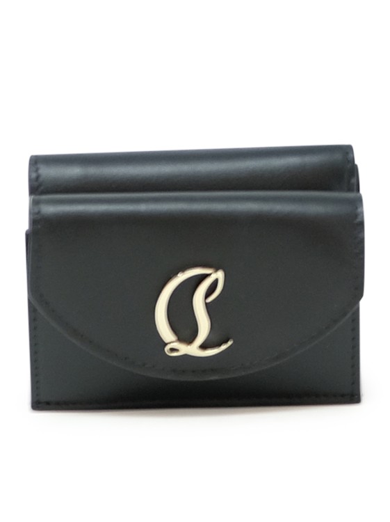 Shop Christian Louboutin Black Leather Loubi54 Wallet