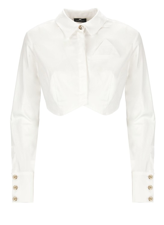 Shop Elisabetta Franchi Cotton Shirt In White