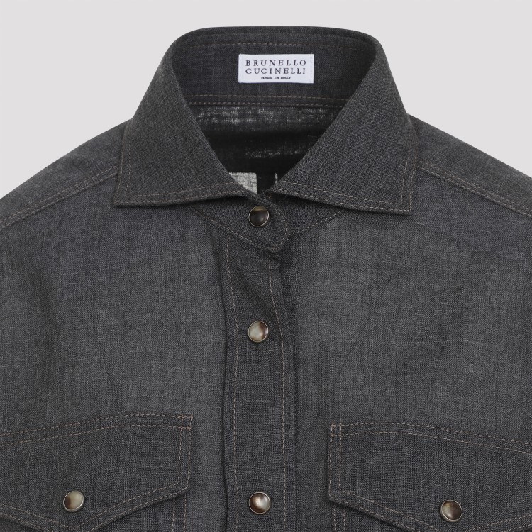 Brunello Cucinelli Shirts In Grey