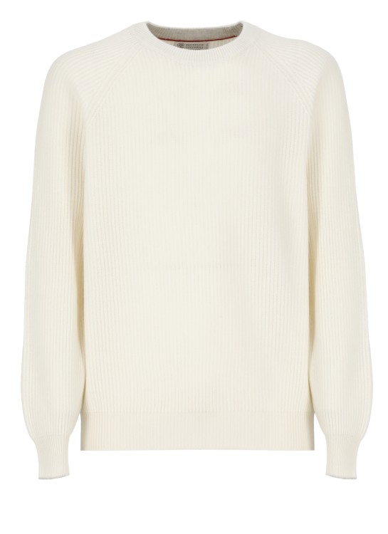 Brunello Cucinelli Men's Lightweight Cotton Sweater In Neutrals