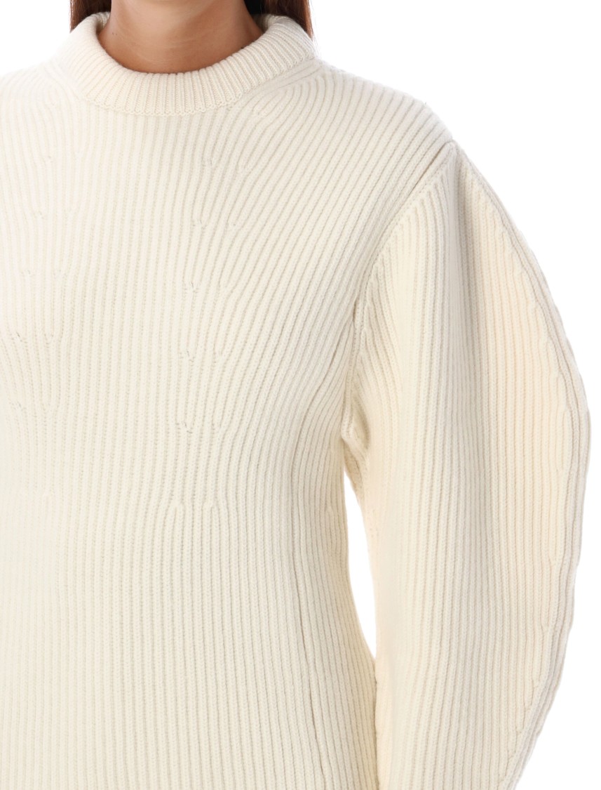 Jil Sander Baloon Sleeve Fisherman Sweater In Black