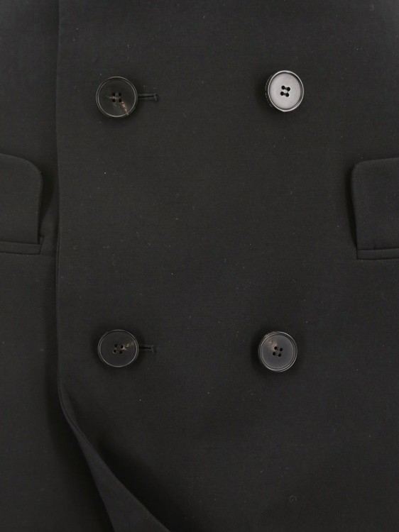 Shop Alexander Mcqueen Certified Wool Upside-down Skirt In Black