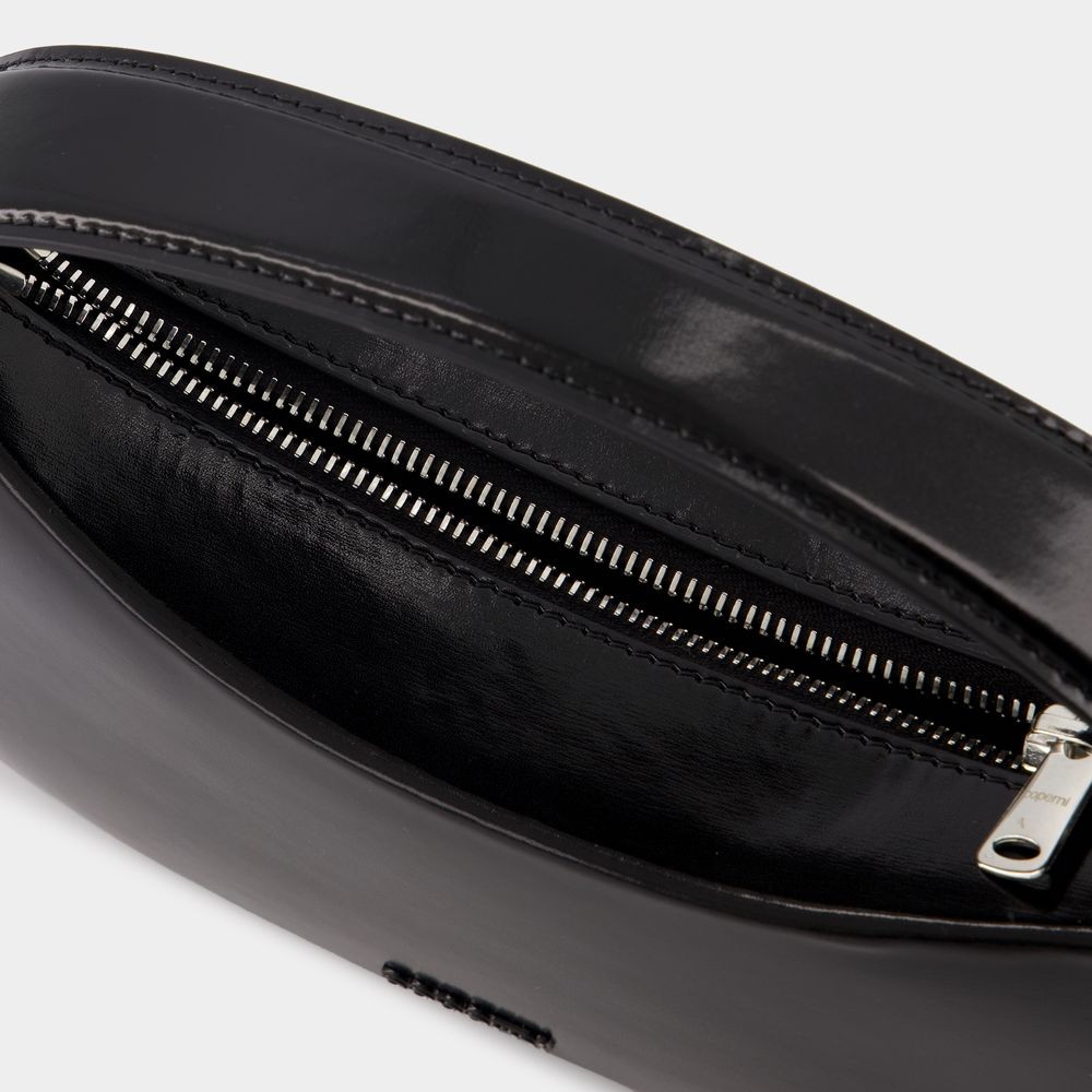 Coperni 'sound Swipe Small' Black Handbag With Logo Detail In Black