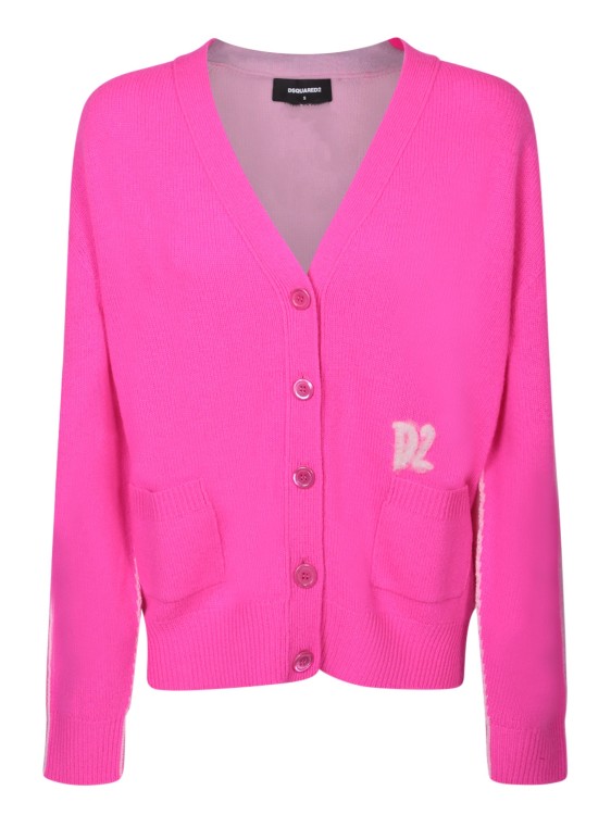 Dsquared2 Wool And Cashmere Cardigan In Pink