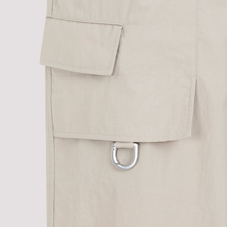 Shop Y-3 Clay Brown Crinkle Nylon Pants In Grey