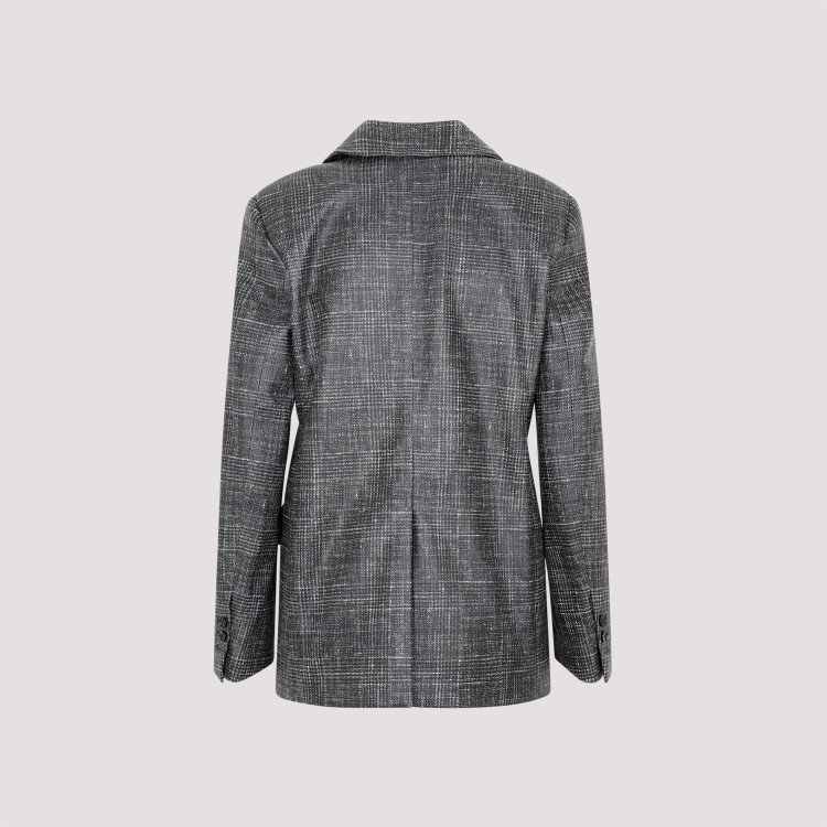 Bottega Veneta Printed Leather Jacket 38 In Grey