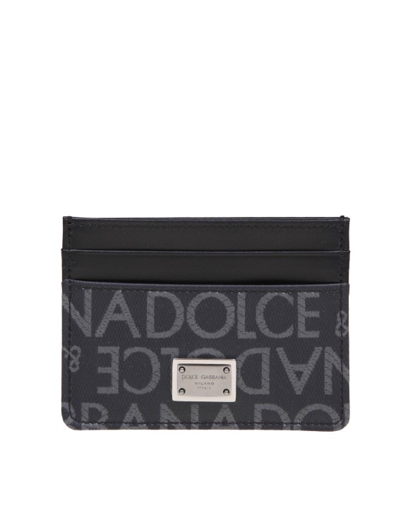 Shop Dolce & Gabbana Credit Card Holder With Logo In Black