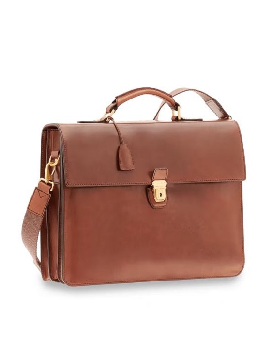 The Bridge Brown Leather Briefcase