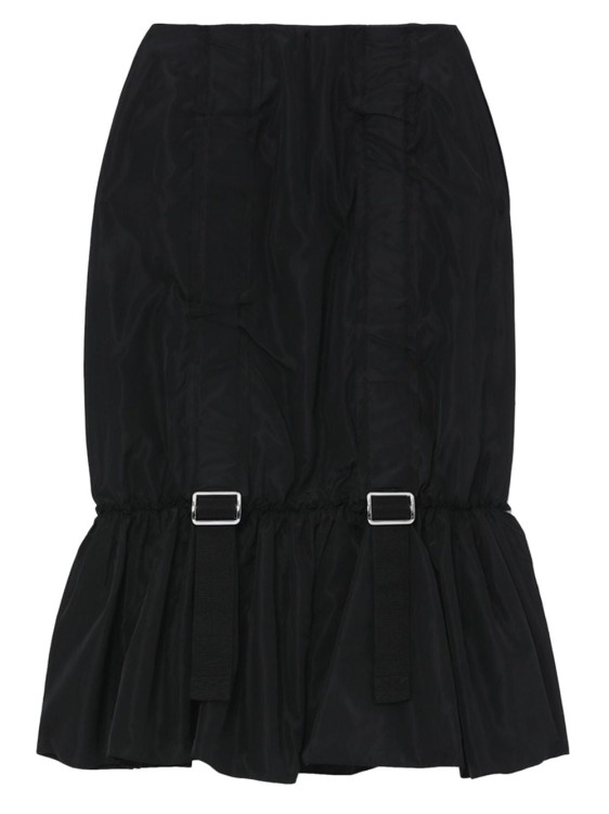Simone Rocha Black Adjustable Midi Skirt In Black