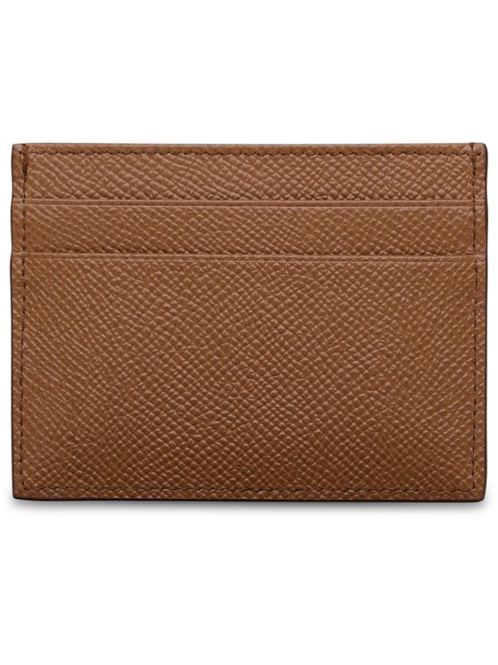 Shop Dolce & Gabbana Brown Calf Leather Card Holder
