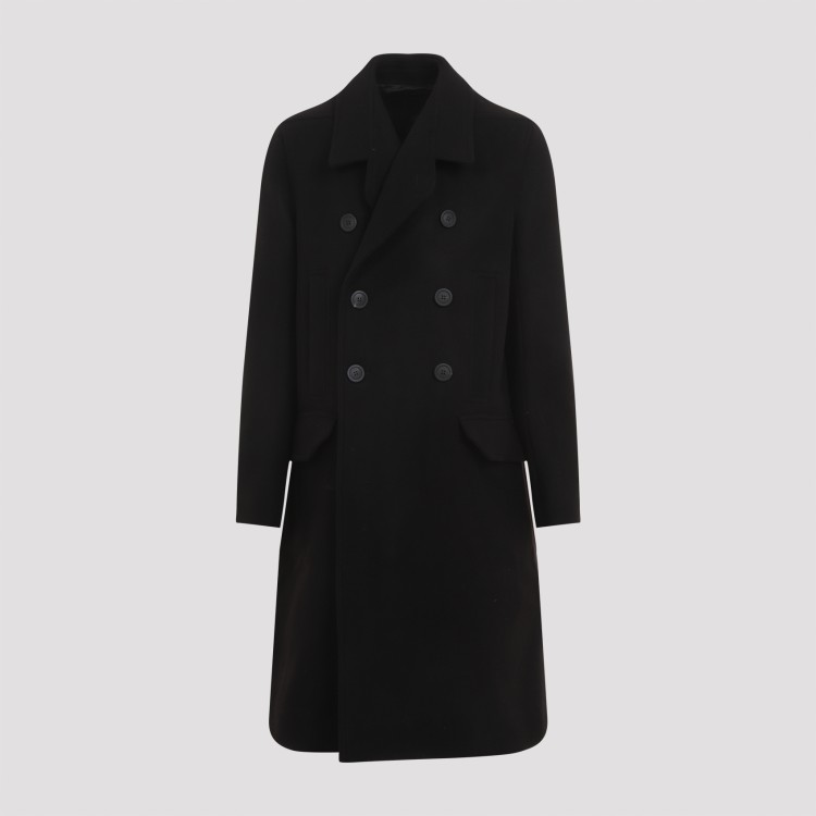 Rick Owens Man Coat Black Size 40 Virgin Wool In Black
