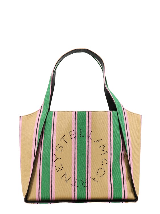 Shop Stella Mccartney Alter Mat And Rafia Tote Bag In Brown