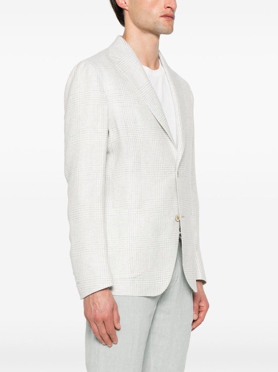 Shop Eleventy Gray Puppytooth Single-breasted Jacket In White