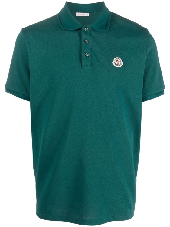 MONCLER COTTON POLO SHIRT WITH EMBROIDERED LOGO
