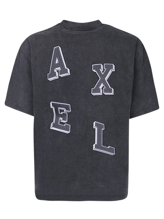 Shop Axel Arigato Embroidered Cotton T-shirt In Grey