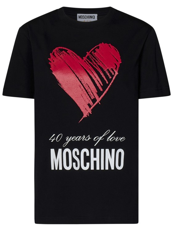 Moschino Cotton Jersey T-shirt In Black