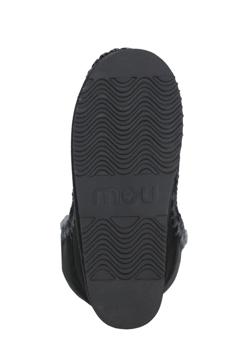 Mou Eskimo 40 Boots With Metallic Finishes In Black