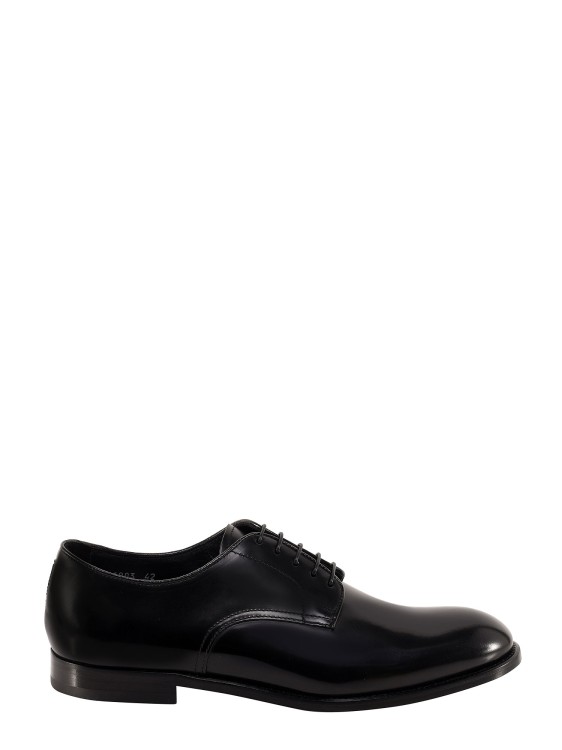Shop Doucal's Patent Leather Lace-up Shoe In Black