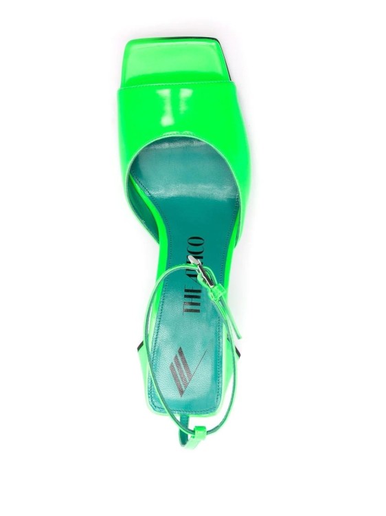 Shop Attico Neon Green Pepper Sandals