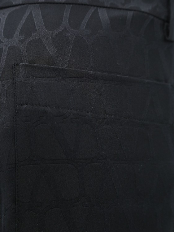 Shop Valentino Silk Bermuda Shorts With Toile Iconographe Motif In Black