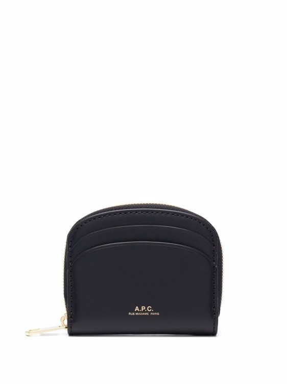 Shop Apc Black Logoed Wallet