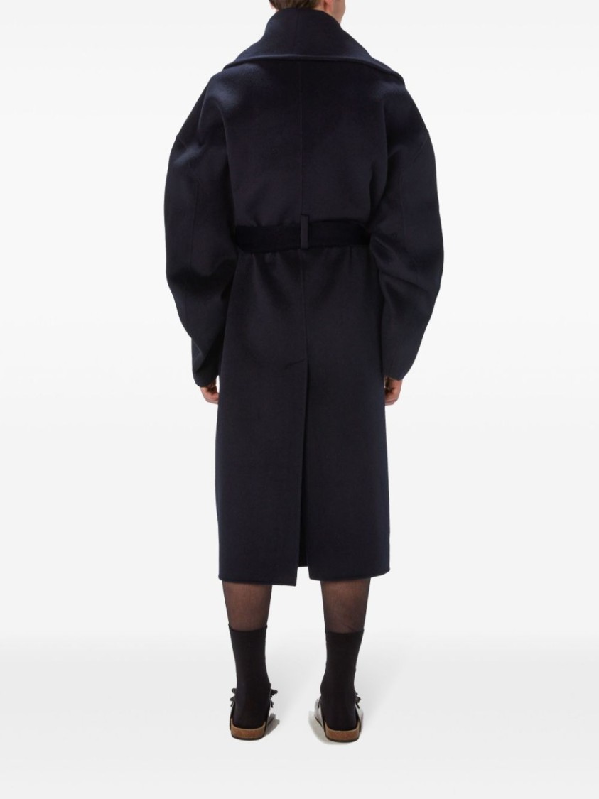 Jw Anderson Wrap Coat In Black