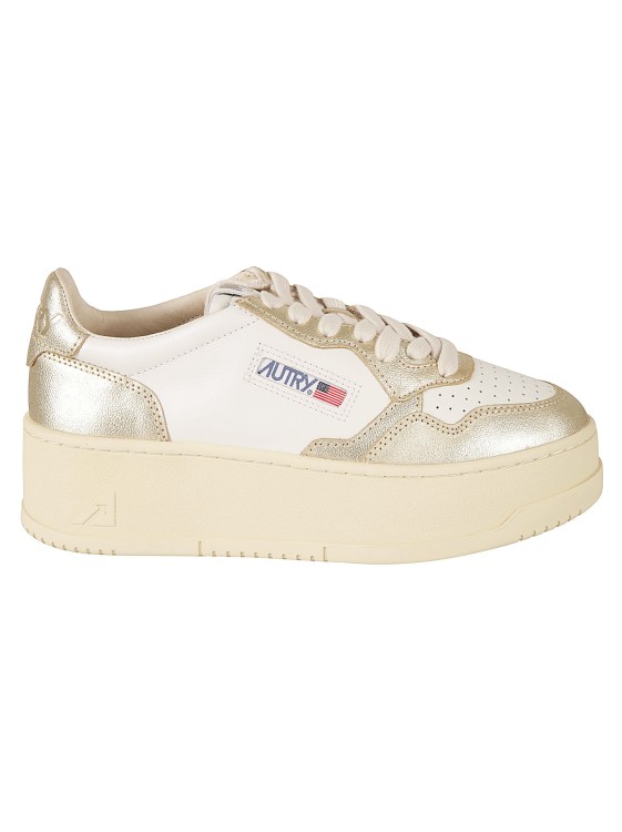 Shop Autry Medalist Platform Low Sneakers In White