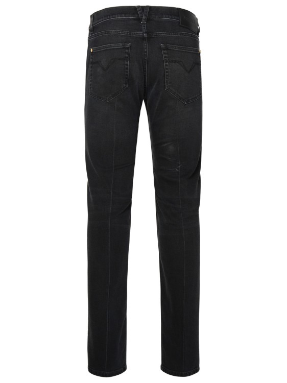 Shop Versace Black Cotton Jeans
