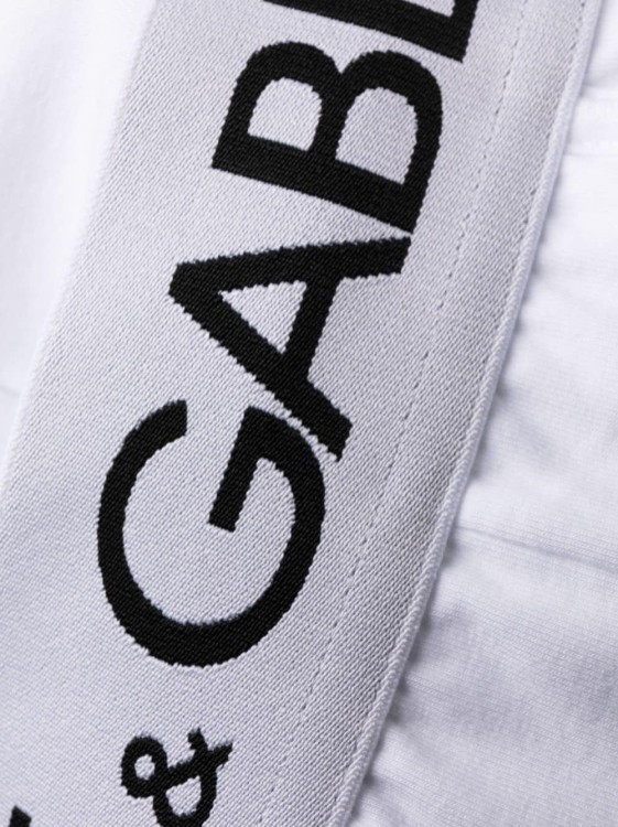 Shop Dolce & Gabbana Logo-waistband Stretch Boxers In White