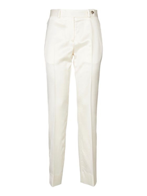 Shop Paul Smith Zip Hook And Button Trousers In White