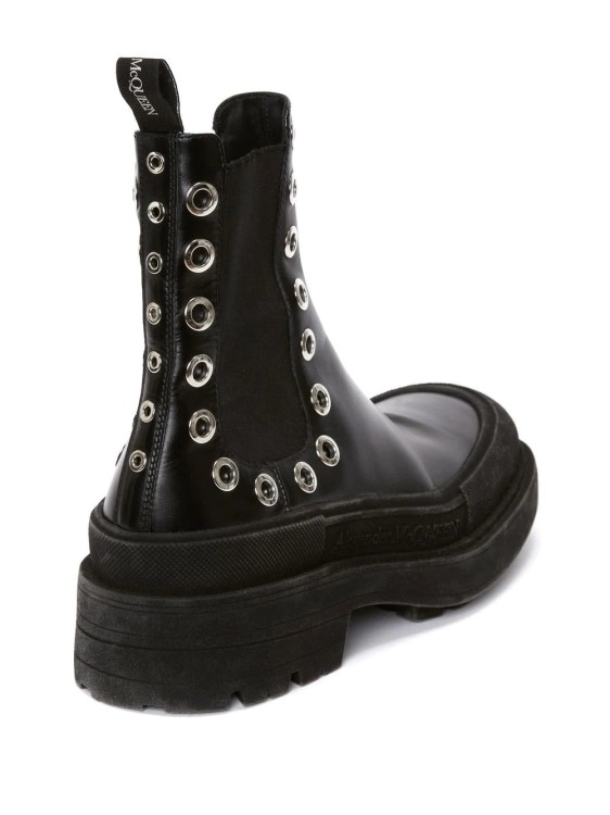 Shop Alexander Mcqueen Black Stack Chelsea Boots