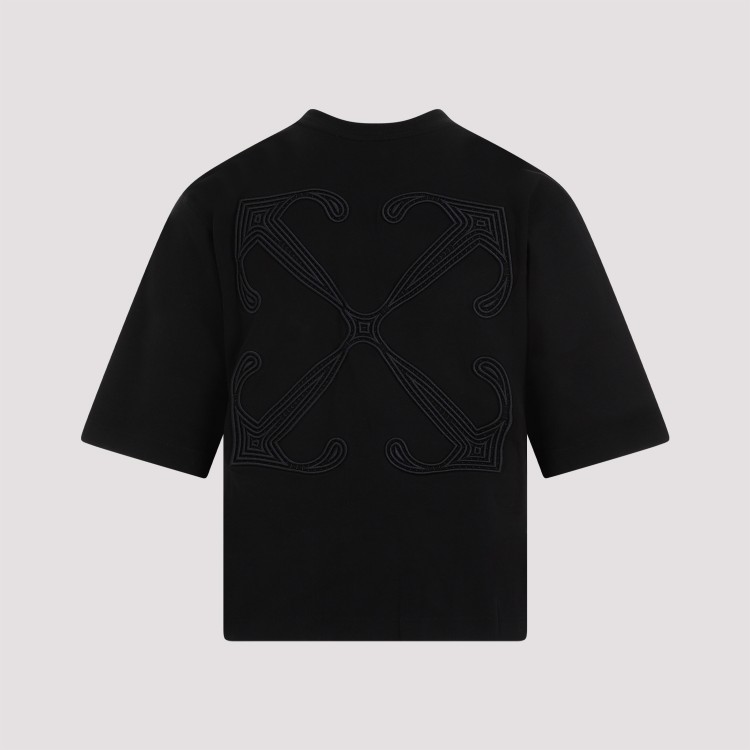Shop Off-white Embr Arrow Basic Black Cotton T-shirt