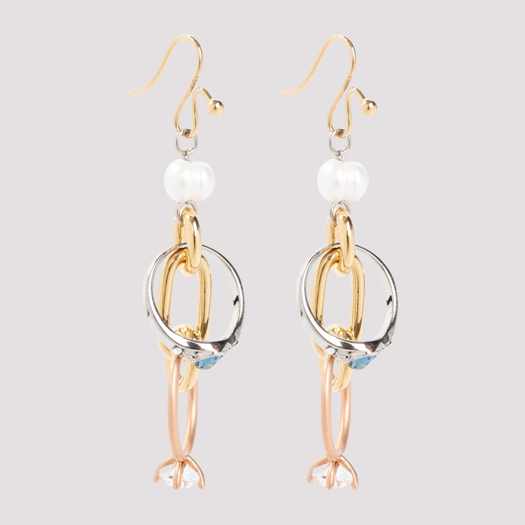 Shop Marni Deep Gold Metal Earrings