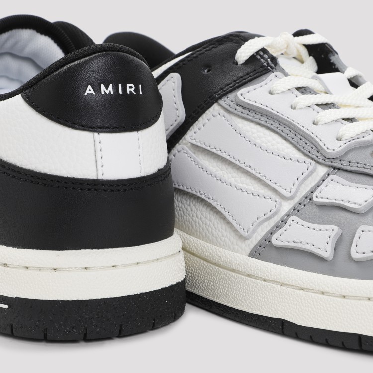 Amiri Multicolor Two-tone Skel Top Low Sneakers In White