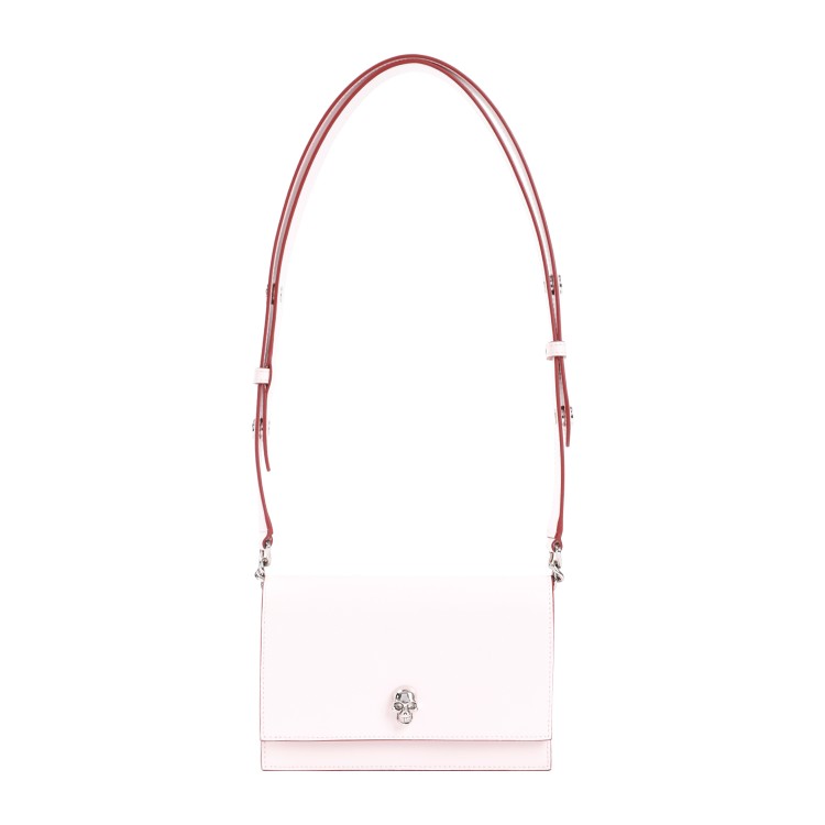 Shop Alexander Mcqueen Small Skull Venus Brushed Calf Leather Bag In Pink