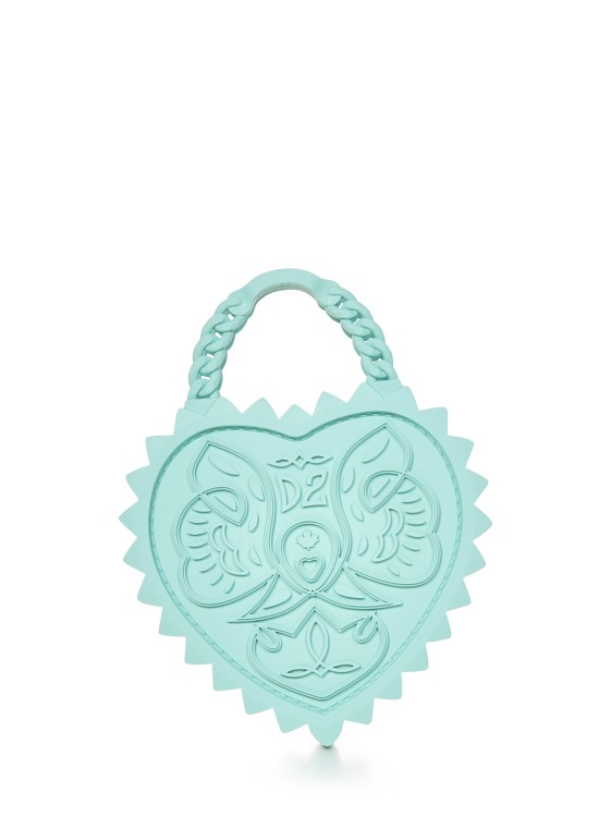 Shop Dsquared2 Heart-shaped Handbag In Blue
