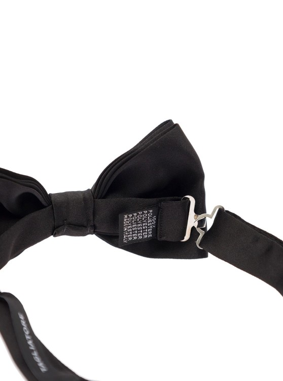 Shop Tagliatore Vela' Black Pre-tied Bow Tie With Hook Fastening In Satin
